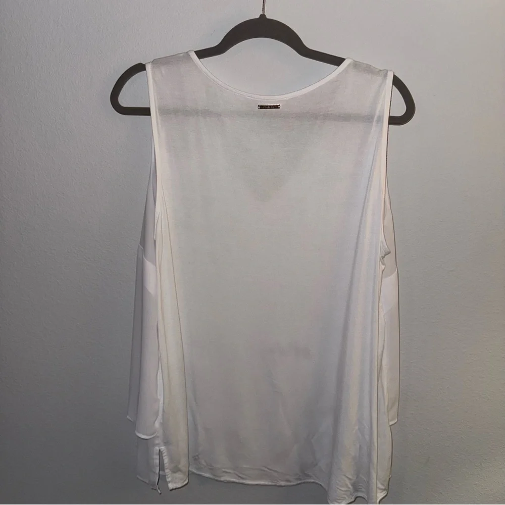 Michael Kors White Layered Tank Top - Picture 2 of 4